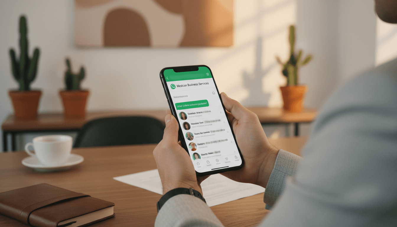 Concepto de contacto por WhatsApp